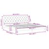 vidaXL Cadre de lit avec LED sans matelas rose 200x200 cm velours