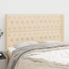 vidaXL T&ecirc;te de lit avec oreilles Cr&egrave;me 147x16x118/128 cm Tissu