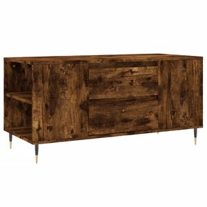 vidaXL Table basse ch&ecirc;ne fum&eacute; 102x44,5x50 cm bois d'ing&eacute;nierie