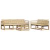 vidaXL Ensemble de canap&eacute;s d'ext&eacute;rieur 6 pc Blanc et Beige