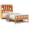 vidaXL Lit biblioth&egrave;que sans matelas cire marron 75x190 cm pin massif