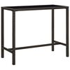 vidaXL Ensemble de bar de jardin 5 pcs R&eacute;sine tress&eacute;e Marron