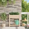 vidaXL Cache-pot de jardin avec étagère Beige 71 x 37 x 76,5 cm