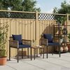 vidaXL Ensemble de meubles d'ext&eacute;rieur 3 pcs Gris et bleu marine