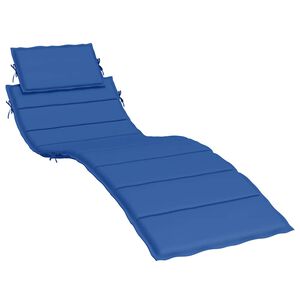 vidaXL Coussin de chaise longue bleu royal 186x58x4 cm tissu oxford