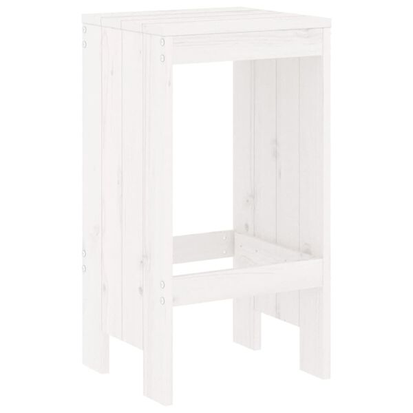 vidaXL Tabourets de bar lot de 2 blanc 40x36x75 cm bois massif de pin