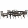 vidaXL Ensemble de salle &agrave; manger pour jardin 7 pcs Marron polyrotin