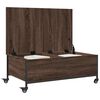 vidaXL Table basse avec roulettes ch&ecirc;ne marron bois d'ing&eacute;nierie