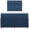 vidaXL Sommier &agrave; lattes de lit avec matelas Bleu 120x200 cm Tissu