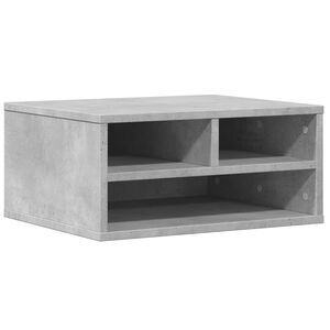 vidaXL Support d'imprimante gris b&eacute;ton 49x40x22,5 cm bois d'ing&eacute;nierie