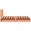 vidaXL Cadre de lit sans matelas cire marron 120x190cm bois pin massif