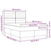 vidaXL Lit &agrave; ressorts avec matelas avec LED Cr&egrave;me 160 x 200 cm tissu