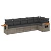 vidaXL Salon de jardin 6 pcs avec coussins gris r&eacute;sine tress&eacute;e