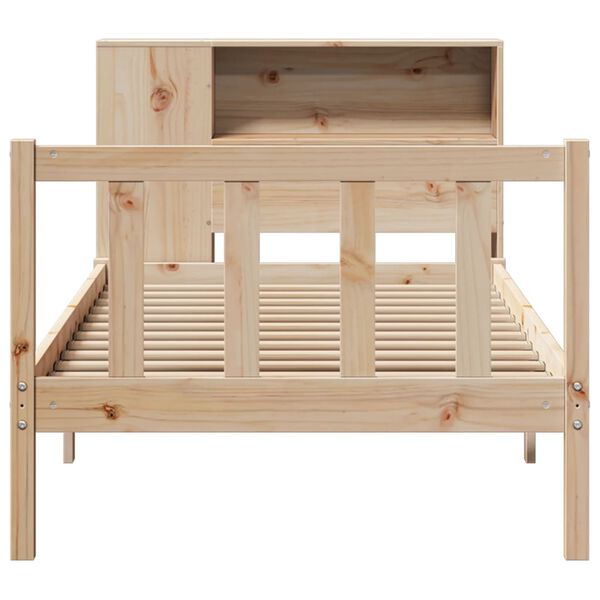 vidaXL Lit biblioth&egrave;que sans matelas 90x200 cm bois de pin massif