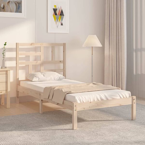 vidaXL Cadre de lit sans matelas bois massif 100x200 cm