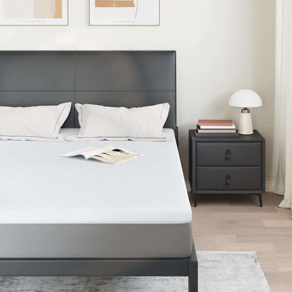 vidaXL Surmatelas Blanc 70 x 200 x 3.5 cm Tissu Jacquard