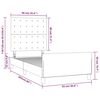 vidaXL Cadre de lit sans matelas cr&egrave;me 90x200 cm tissu