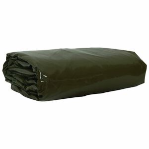 vidaXL B&acirc;che 650g / m&sup2; Vert olive 3 x 3 m Toile avec rev&ecirc;tement en PVC