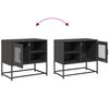 vidaXL Meuble TV noir 68x39x60,5 cm acier