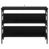 vidaXL Table console Ch&ecirc;ne noir 100 x 32 x 75 cm Bois d'ing&eacute;nierie