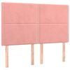 vidaXL Sommier &agrave; lattes de lit matelas et LED Rose 140x190 cm Velours