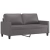 vidaXL Canap&eacute; &agrave; 2 places Gris 140 cm Similicuir