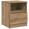 vidaXL Table de chevet ch&ecirc;ne artisanal 40x40x50 cm bois d&rsquo;ing&eacute;nierie
