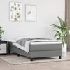 vidaXL Cadre de lit gris fonc&eacute; 90x190 cm tissu