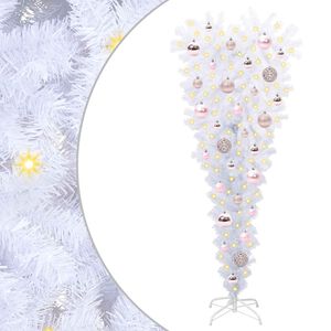 vidaXL Sapin de No&euml;l artificiel avec 150 LED Blanc 120 cm PVC et Acier