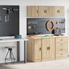 vidaXL Armoires de garage 2 pcs ch&ecirc;ne sonoma bois d'ing&eacute;nierie