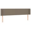vidaXL T&ecirc;te de lit avec oreilles Taupe 183x16x78/88 cm Tissu