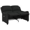 vidaXL Fauteuil de massage inclinable à 2 places noir tissu