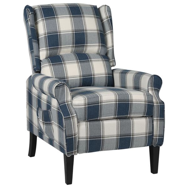 vidaXL Fauteuil inclinable Bleu Tissu