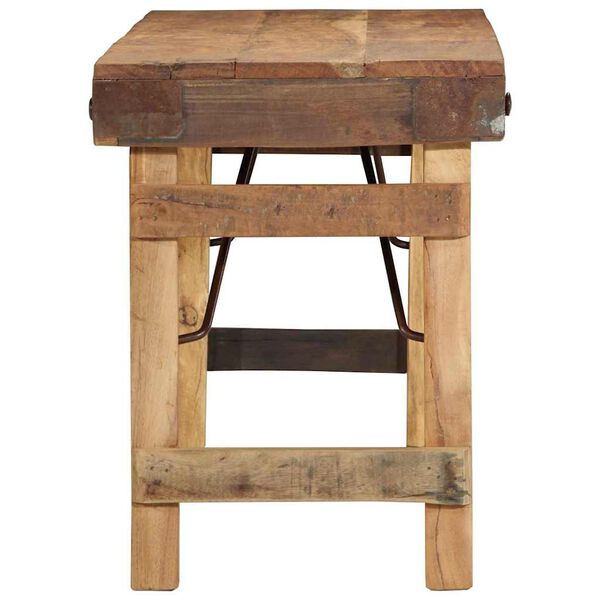 vidaXL banc Naturel 110 x 35 x 46 cm Bois ancien r&eacute;cup&eacute;r&eacute;