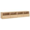vidaXL Unit&eacute;s murales TV 5 pcs ch&ecirc;ne sonoma bois d'ing&eacute;nierie