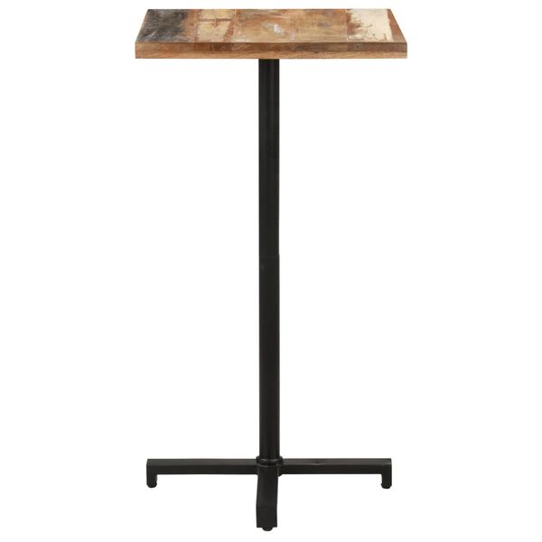 vidaXL Table de bistro Carr&eacute;e 60x60x110 cm Bois de r&eacute;cup&eacute;ration massif