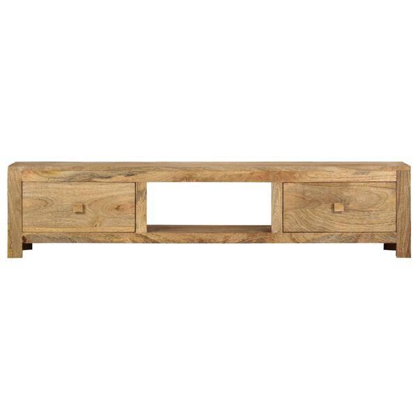 vidaXL Meuble TV 140x30x32 cm Bois massif de manguier
