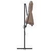 vidaXL Parasol Taupe 372 x 198 x 243 cm Polyester et Aluminium