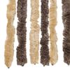 vidaXL Rideau anti-mouches marron fonc&eacute; et beige 100x220 cm chenille