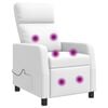 vidaXL Fauteuil de massage inclinable Blanc Simili cuir