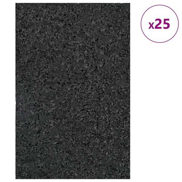 vidaXL Tapis en Caoutchouc Noir Caoutchouc