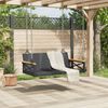 vidaXL Balancelle noir 109x62x40 cm r&eacute;sine tress&eacute;e
