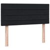 vidaXL Sommier &agrave; lattes de lit avec matelas noir 120x220 cm velours