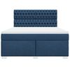 vidaXL Sommier &agrave; lattes de lit avec matelas Bleu 180x200 cm Tissu