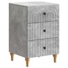 vidaXL Cabinet de chevet Gris b&eacute;ton 43 x 41 x 66,5 cm