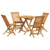 vidaXL Ensemble &agrave; manger de jardin 5 pcs Bois de teck massif