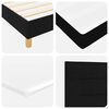 vidaXL Lit boxspring avec matelas avec matelas Noir 140 x 200 cm tissu