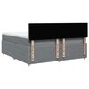 vidaXL Sommier &agrave; lattes de lit avec matelas Gris clair 200x200cm Tissu