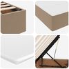 vidaXL Lit avec rangement et matelas Cappuccino 90 x 200 cm