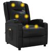 vidaXL Fauteuil de massage Noir Similicuir